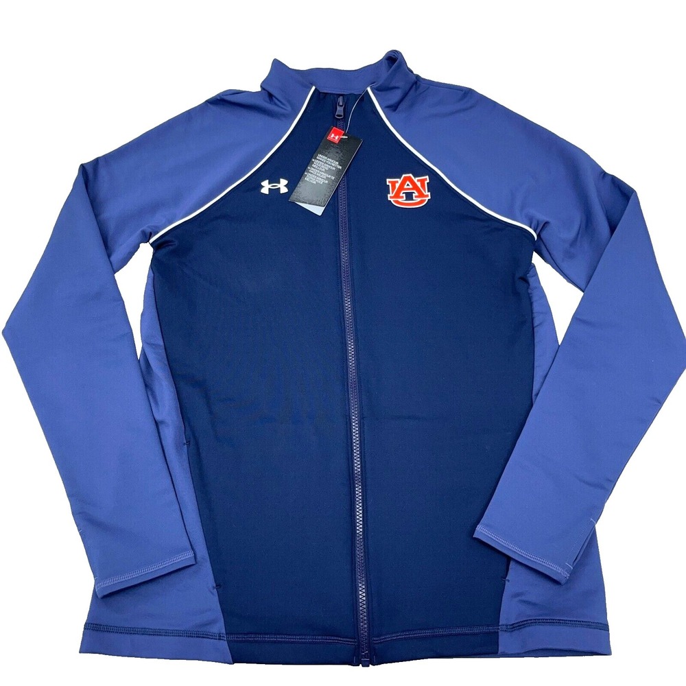 Auburn Tigers Jacket Women Small Blue Full Zip‎ Performance Running Active